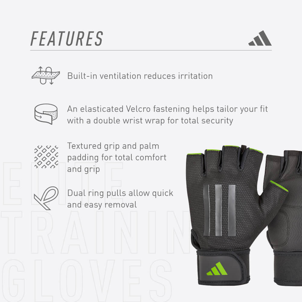 ถุงมือ Elite Training ADIDAS ADGB-14254-NL สีเขียว ไซส์M